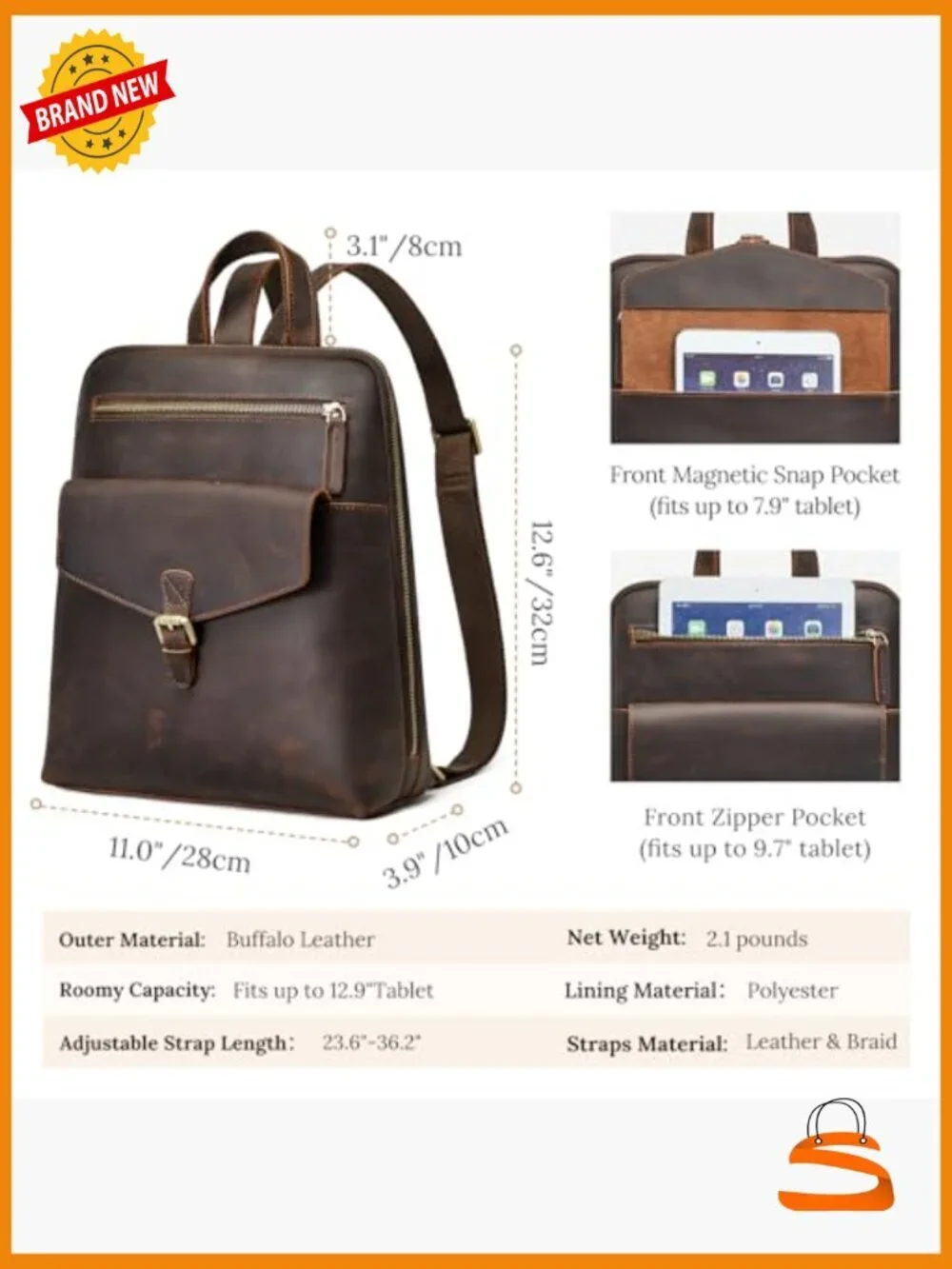 Small Leather Backpack Purse Vintage Casual Daypack Travel Rucksack Handbag